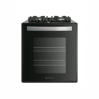Fogão de Embutir 4 Bocas Atlas UTop Mesa de Vidro Preto Bivolt