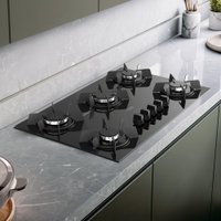Cooktop 5 Bocas Dako Pratiko Mesa Vidro a Gás Preto Bivolt - Preto