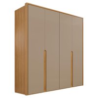 Guarda Roupa Casal 4 Portas 181 cm Lizz Hannover Fendi DCASA