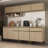Armário de Cozinha Completa Atlanta City Carraro Amêndoa