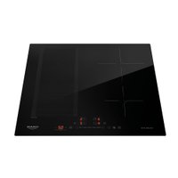 Cooktop de Indução com 4 Bocas Preto com Zona Flexível Dako Diplomata 220V