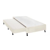 Cama Box c/Auxiliar Solteirão Castor Tecido Clean 96x203x27