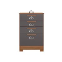 Cômoda Aruba 4 Gavetas Jatoba/Areia S. Andirá