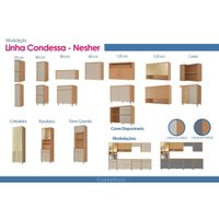 Cozinha Completa Nesher 5 Peças Condessa CZ443 Carv/Greige