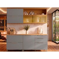 Cozinha Completa Nesher 4 Peças Marquesa CZ429 Nature/Verde