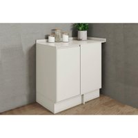 Balcão Cozinha Henn Fineze 1 Porta Canto Reto c/Tampo Areia