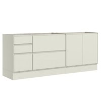 Balcão Cozinha Henn Fineze 3 Portas 4 Gavetas Areia