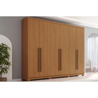 Guarda Roupa Casal Jade 6 Portas 3 Gavetas Cinamomo Henn