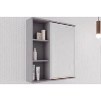 Espelheira Banheiro Treviso 56X63cm Platina MGM