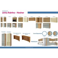 Cozinha Completa Nesher 2 Peças Rainha CZ431 Nature/Greige