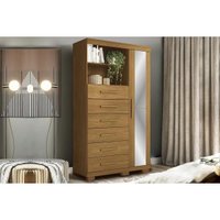 Cômoda Marabá c/1 Porta c/Esp 6Gavs e Pés Cinamomo S. Andirá