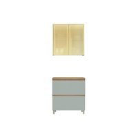 Cozinha Completa Nesher 2 Peças Rainha CZ424 Nature/Verde