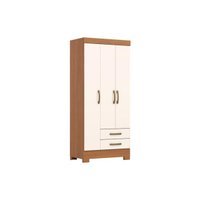 Guarda Roupa Solteiro 3 Portas c/Pés BE16 Cinamomo/Off Henn