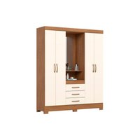 Guarda Roupa Solteiro 4 Portas c/Esp Briz B24 Nature/OW Henn