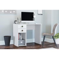 Mesa de Computador Solteiro MSM 412 c/ 2 Gavetas Branco - Movelbento