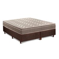 Cama Box King: Colchão Espuma D33 Paropas / Anatômico Confort Ultra Firme + Base CRC Fantasy Brown(193x203)