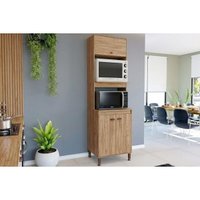 Paneleiro Cozinha Modulado Torino c/ 3 Portas 63cm Mel Movelbento