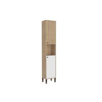 Paneleiro Cozinha Modulado Torino c/ 2 Portas 40cm Mel/Off White Movelbento