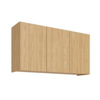 Armário Aéreo Cozinha Modulado Rebeca c/ 3 Portas 120cm Mel - Movelbento