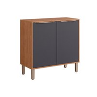 Módulo Cozinha MGM Divina Balcão c/2 Portas e Tampo 80 cm Freijo/Titanium-MGM