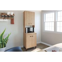 Paneleiro de Cozinha Modulado Torino c/ 4 Portas 63cm Mel - Movelbento
