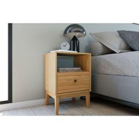 Mesa Cabeceira Casal MB 1041 c/ 1 Gaveta Mel - Movelbento