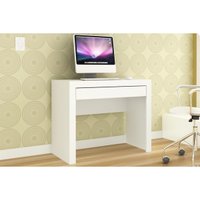 Mesa Computador Escrivaninha MSM421 c/ 1 Gaveta Branco - Movelbento