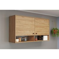 Armário Aéreo Cozinha Modulado Torino c/ 2 Portas 120cm Mel - Movelbento