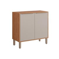 Módulo Cozinha MGM Divina Balcão c/2 Portas e Tampo 80 cm Freijo/Off White-MGM