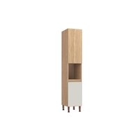 Paneleiro de Cozinha Modulado Rebeca c/ 2 Portas 40cm Mel/Off White - Movelbento