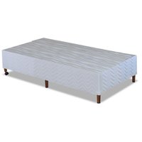 Cama Box Base Universal Solteiro Bordado White (88x188x30) - Paropas
