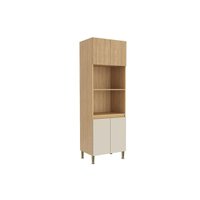 Paneleiro de Cozinha Modulado Rebeca c/ 4 Portas 70cm Mel/Off White - Movelbento