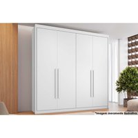 Guarda Roupa 4 Portas e 4 Gavetas Bérgamo Branco - Conquista