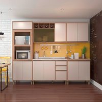 Cozinha Completa 5 Pe&ccedil;as 11 Portas 3 Gavetas com Tampo Luciane Yara