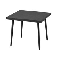 Mesa Quadrada Safira 70cm Black Total MDF e Madeira
