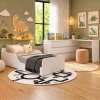 Kit Cama Infantil Montessoriana com Escrivaninha L 6 Gavetas Dino Multimóveis MP4819