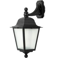 Arandela de Parede Soberana Bivolt Suporte Superior E27 Lente Fosca Termoplástico Preto Dital