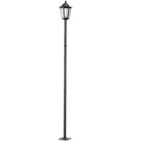 Poste de Jardim 1,71m Luminária Retrô Iluminação Externa Grega Dital Lente Fosca