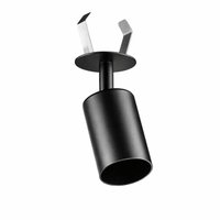 Spot de Luz Trilho Alumínio Preto 6x18cm Bivolt Lâmpada Mr16 Embutir Soquete GU10 Neo Dital