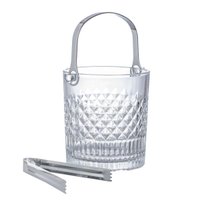Balde de Gelo Esplanada 1L Cristal com Pinça e Alça L'Hermitage Bar Bebidas Drinks