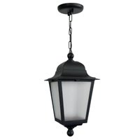 Luminária Pendente Teto 21x58cm Preta Injetado Termoplástico E27 Lente Fosca Dital