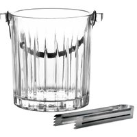 Balde de Gelo Cristal com Pinça e Alça 1L Linha Soho L'Hermitage Acessórios Bar