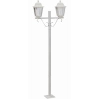 Poste Balizador Modena 2,10m Lente Transparente 2 Lâmpadas E27 Bivolt Externo Dital