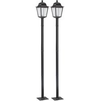 Kit 2 Postes para Jardim Iluminação Externa 1,95m Alumínio Termoplástico E27 Bivolt Soberana Dital