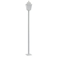 Poste Luminária Externa Jardim 1,95m Branco Tubo Alumínio E27 Termoplástico Soberana Dital