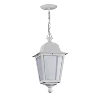 Luminária Pendente Branca com Lente Transparente em Termoplástico Lâmpada E27 Dital