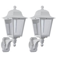 Kit 2 Arandelas Brancas Dital Iluminação Interna e Externa Bivolt Termoplástico Lâmpada E27
