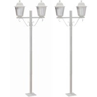 2 Postes Balizadores 2,10m Lente Transparente Bivolt Externo Caminhos Luminosos Dital