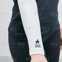 Protetor De Antebraço Branco M Voley Brasil Knit 3D Compressão Graduada 15-25 Mmhg N1 Sport