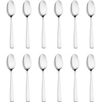 Conjunto 12 Colheres de Mesa Aço Inox 20,5cm Pisa Wolff Talheres Mesa Posta Sopas Caldos Refeições